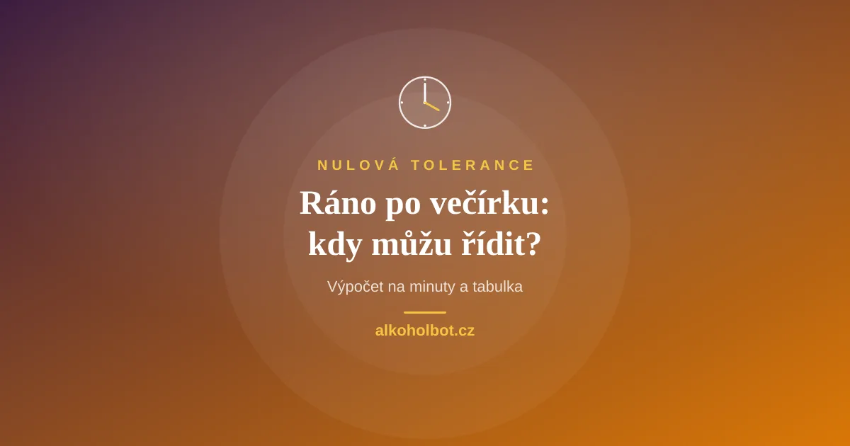 Ráno po večírku: kdy můžu řídit? Výpočet na minuty a tabulka pro pivo, víno i panáky